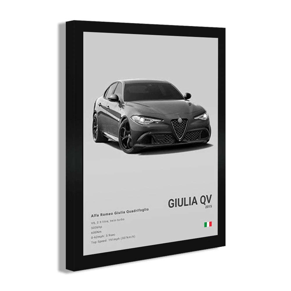 Alfa Romeo Giulia Quadrifoglio Luxury Car Poster