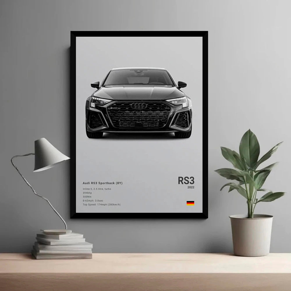 Audi RS3 Luxury Car Poster