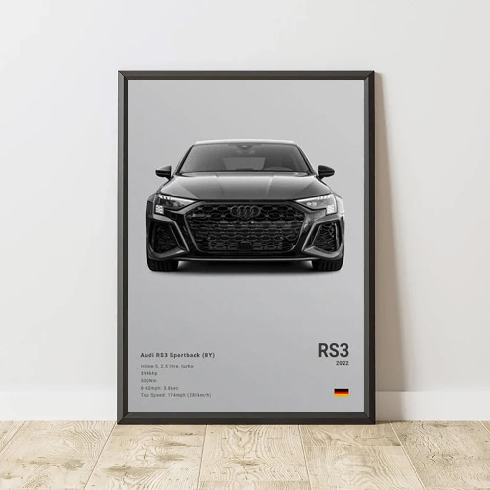 Audi RS3 Luxury Car Poster