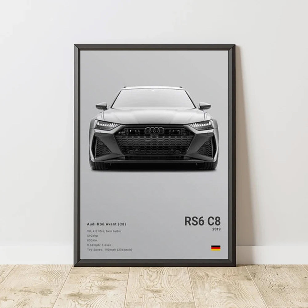 Audi RS6 C8  Luxury Car Poster