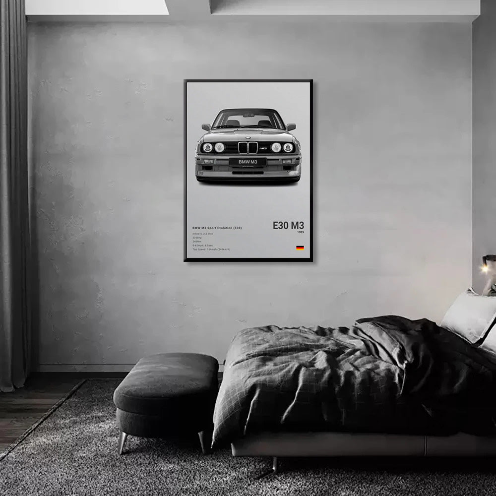 BMW M3 E30 Luxury Car Poster