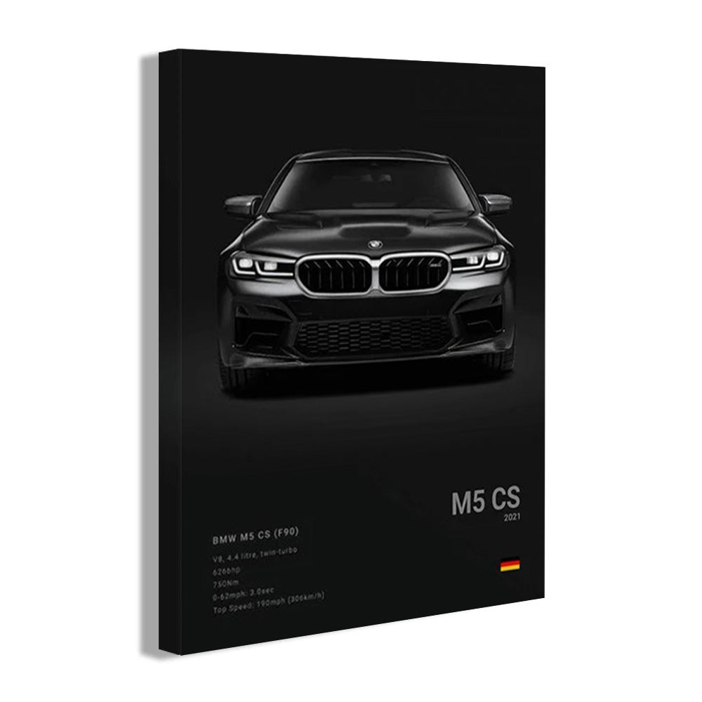 BMW M5 CS (F90) Black Car Poster