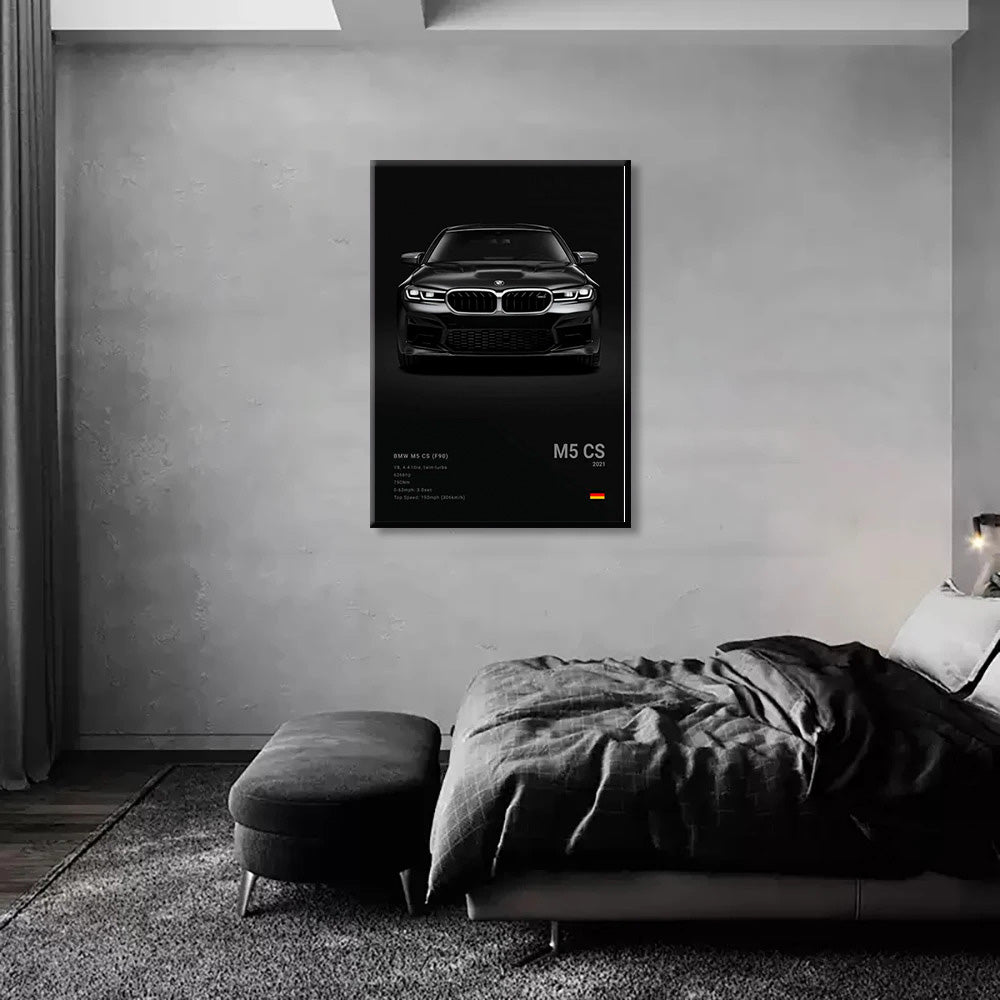 BMW M5 CS (F90) Black Car Poster