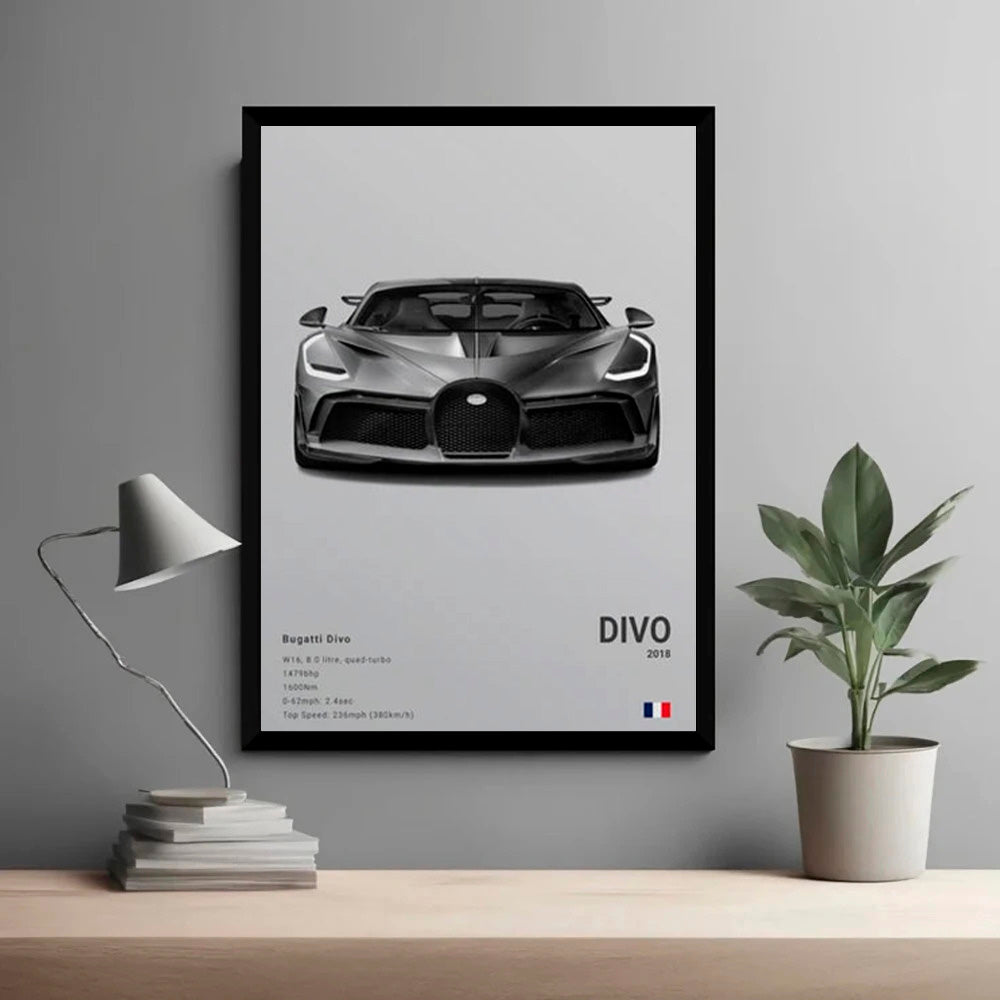 Bugatti Divo Luxury Car Poster