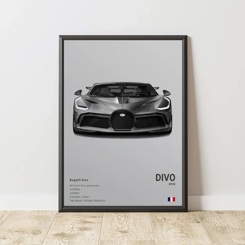 Bugatti Divo Luxury Car Poster