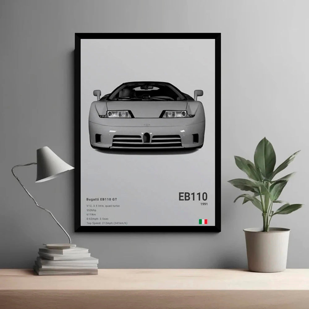 Bugatti EB 110 GT Luxury Car Poster