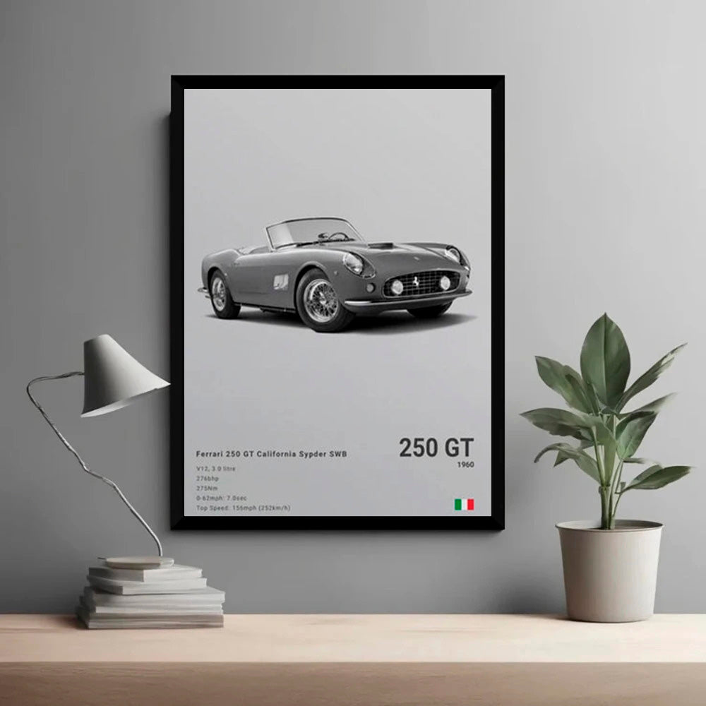 Ferrari 250 GT California Sypder SWB Luxury Car Poster