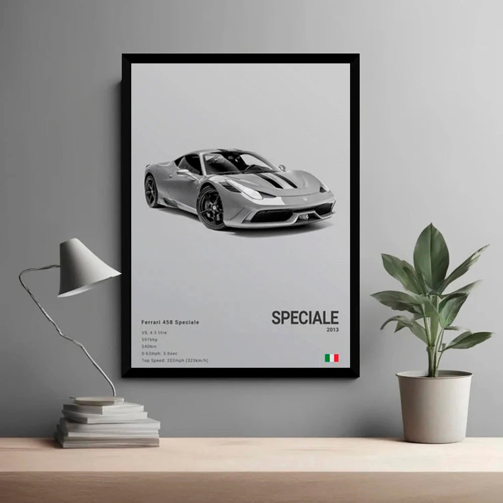 Ferrari 458 SPECIALE Luxury Car Poster