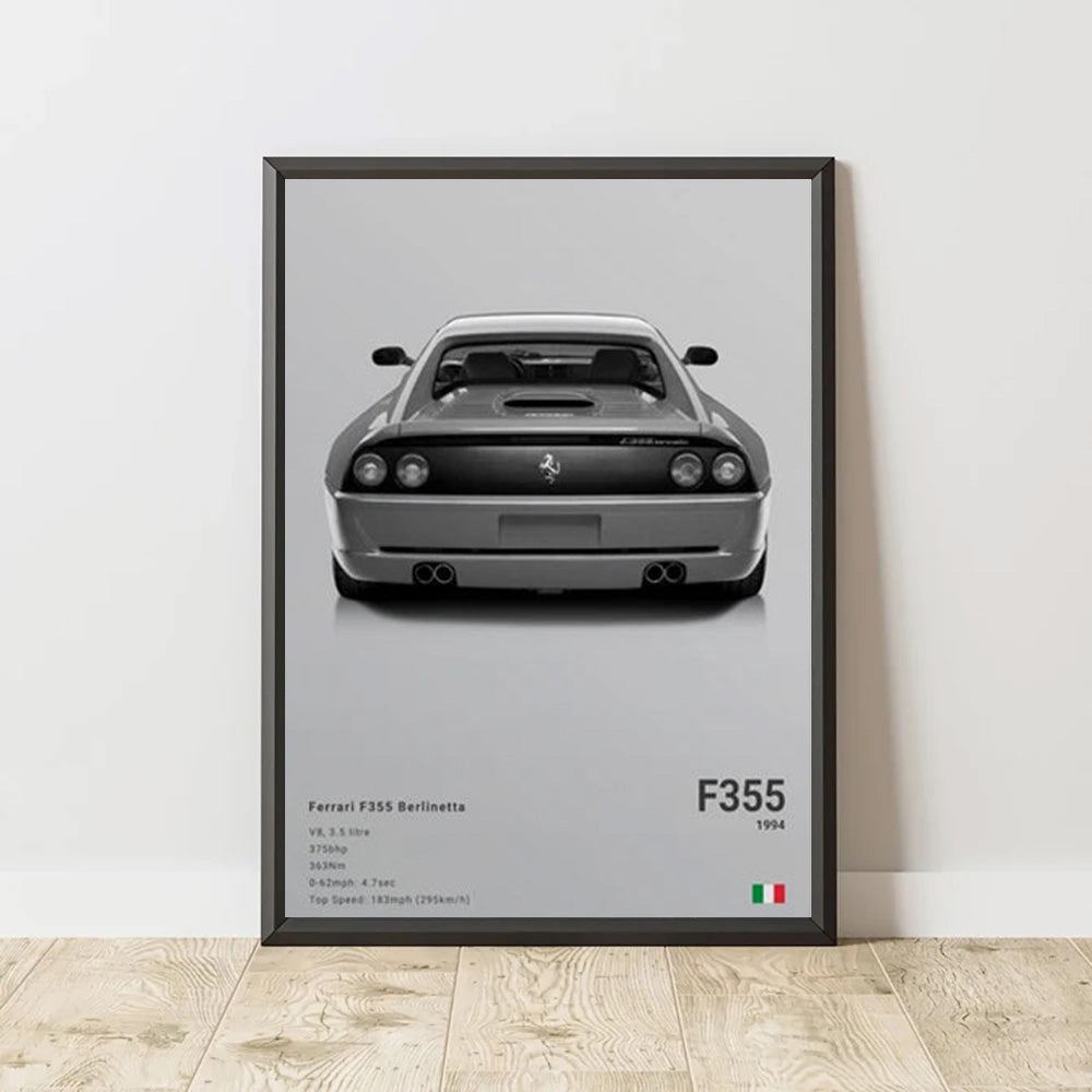 Ferrari F355 Berlinetta Luxury Car Poster