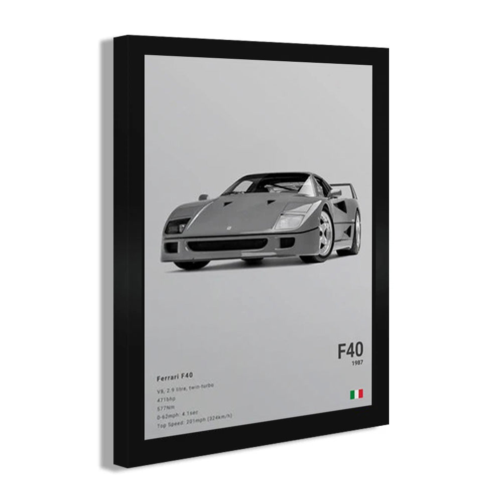 Ferrari F40 Luxury Car Poster