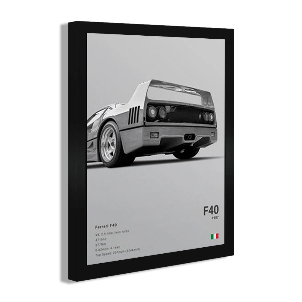 Ferrari F40 Luxury Car Poster