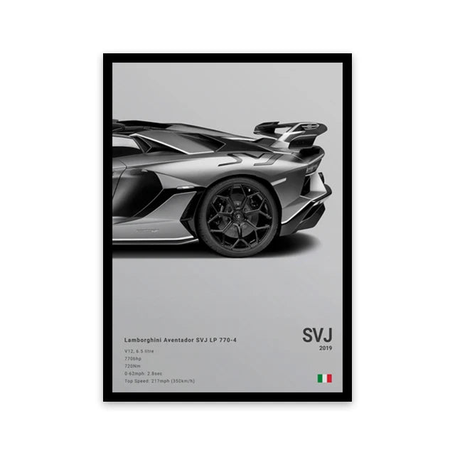 Lamborghini Aventador SVG LP 770-4 Luxury Car Poster