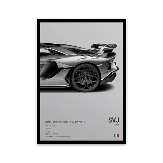 Lamborghini Aventador SVG LP 770-4 Luxury Car Poster