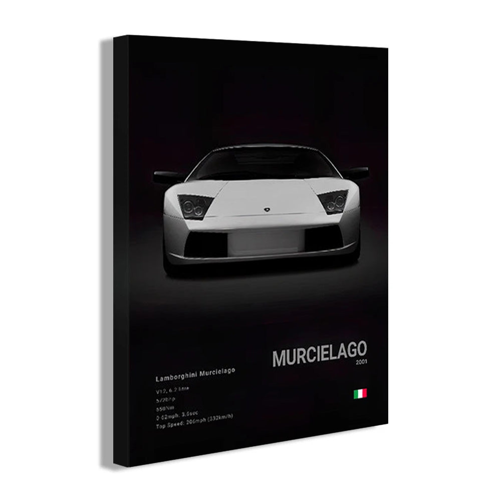 Lamborghini Murcielago Black Car Poster