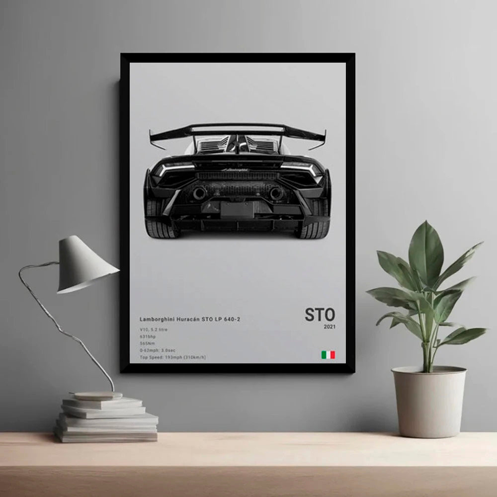 Lamborghini Huracan STO LP 640-2 Luxury Car Poster