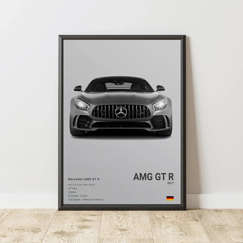 Mercedes-AMG GT R  Luxury Car Poster