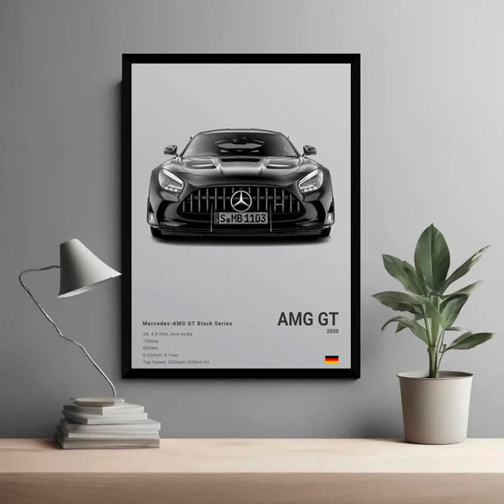 Mercedes-Benz AMG GT Luxury Car Poster