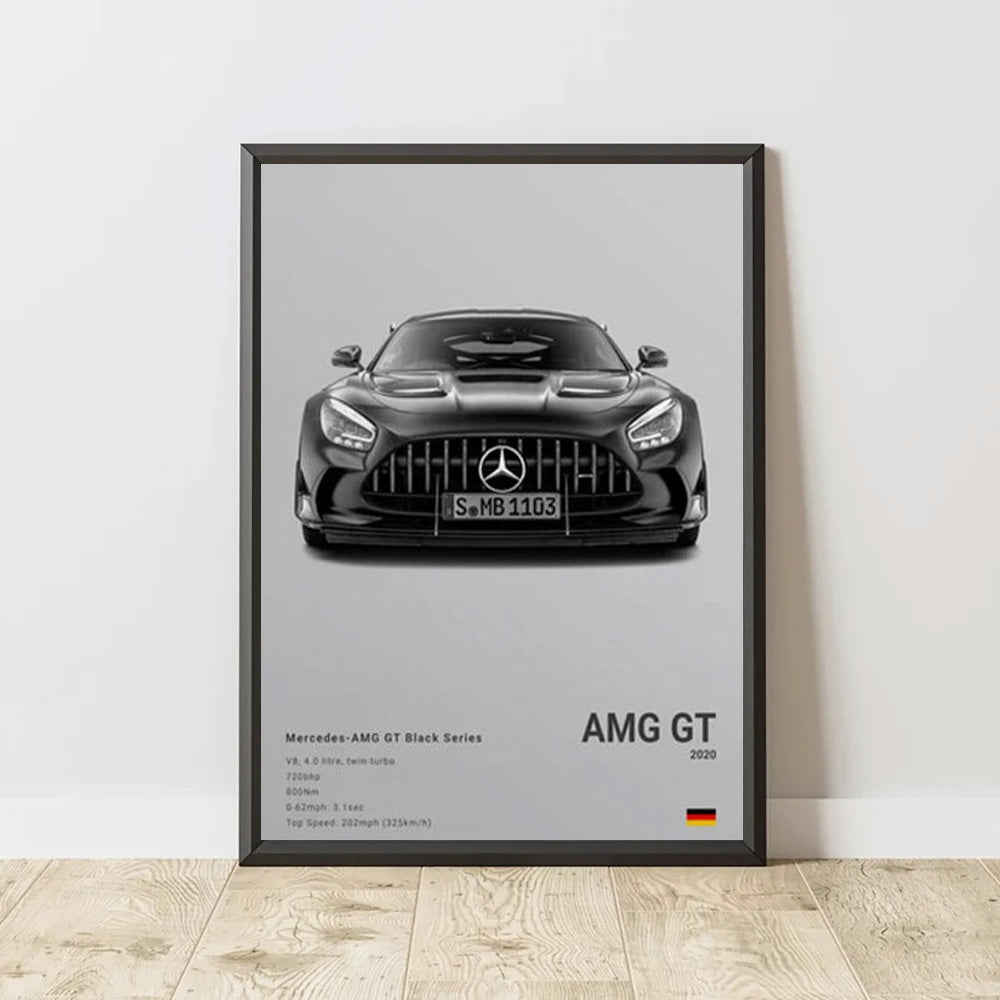 Mercedes-Benz AMG GT Luxury Car Poster