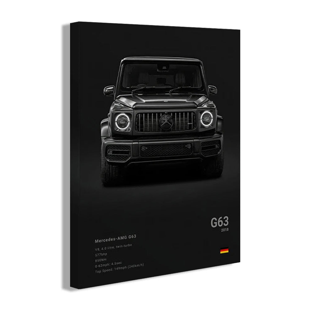 Mercedes-Benz G63 AMG Black Car Poster