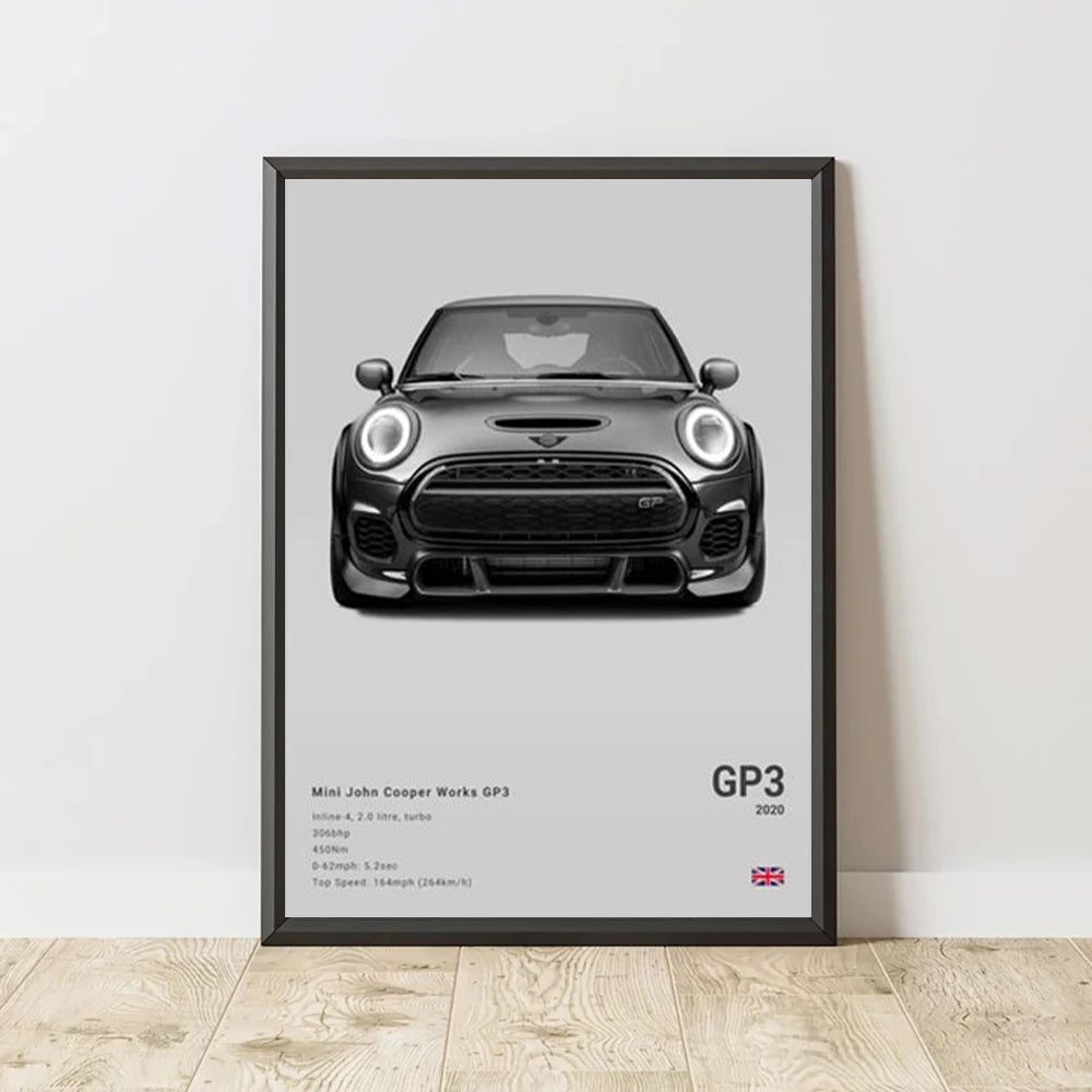 Mini Cooper GP3 Luxury Car Poster