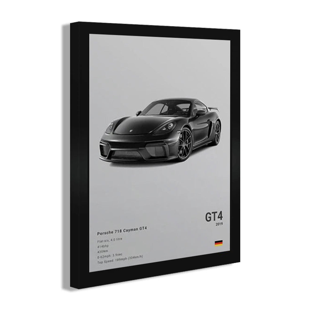 Porsche 718 Cayman GT4 Luxury Car Poster