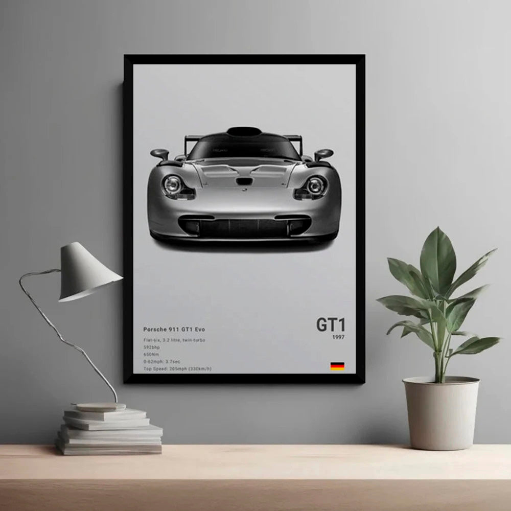 Porsche 911 GT1 Evo Luxury Car Poster