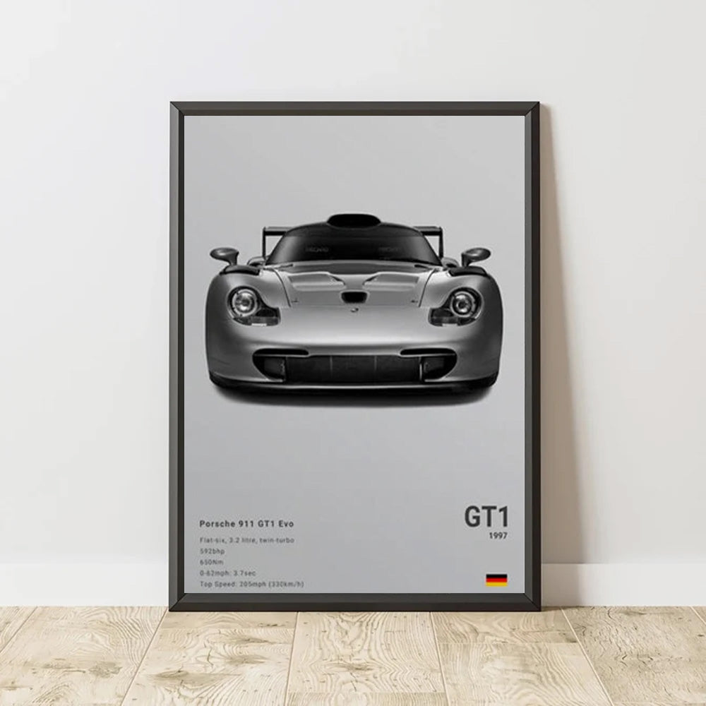 Porsche 911 GT1 Evo Luxury Car Poster