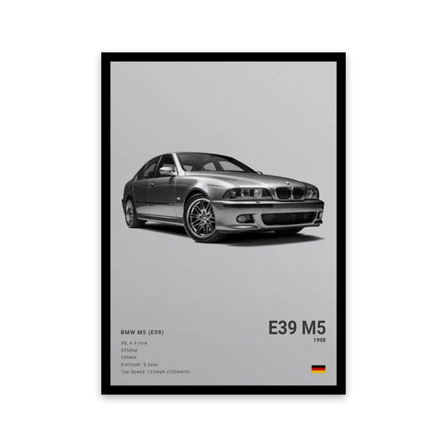 BMW M5 E39 Luxury Car Poster