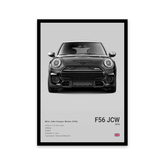 Mini Cooper F56 JCW Luxury Car Poster