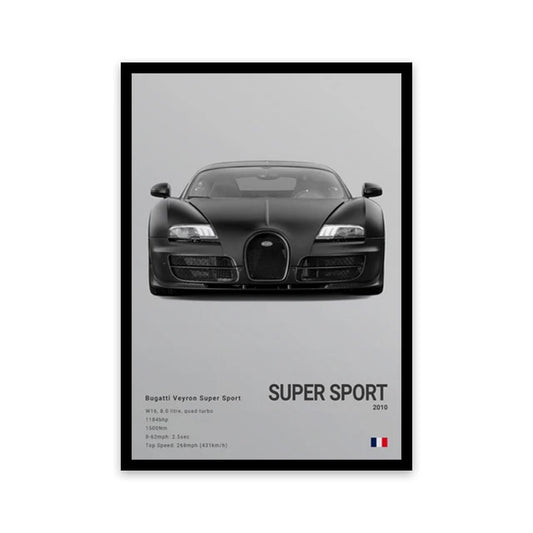 Bugatti Veyron Super Sport Luxury Car Poster