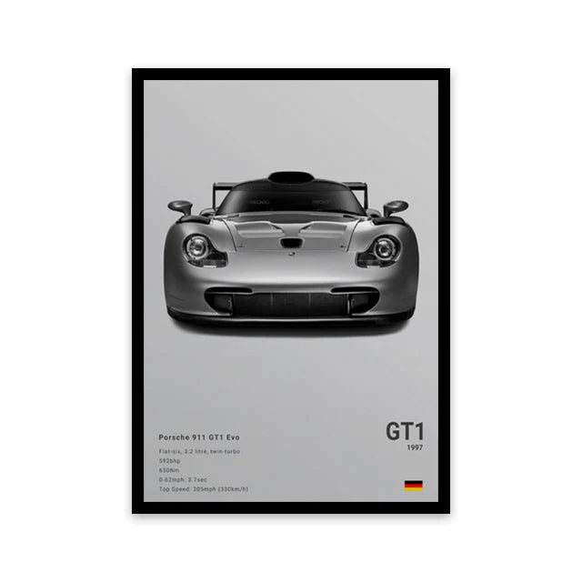 Porsche 911 GT1 Evo Luxury Car Poster