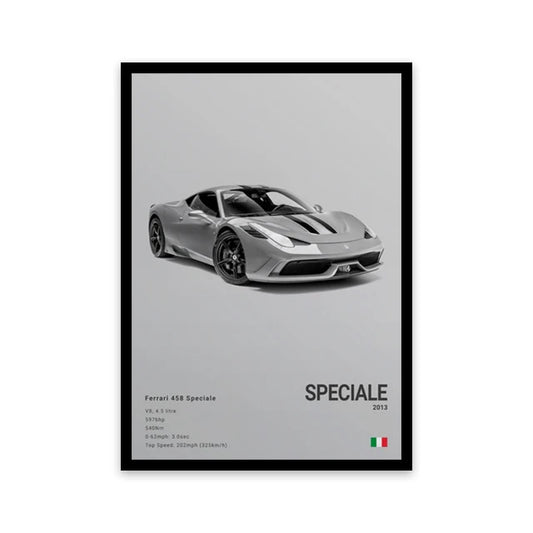 Ferrari 458 SPECIALE Luxury Car Poster