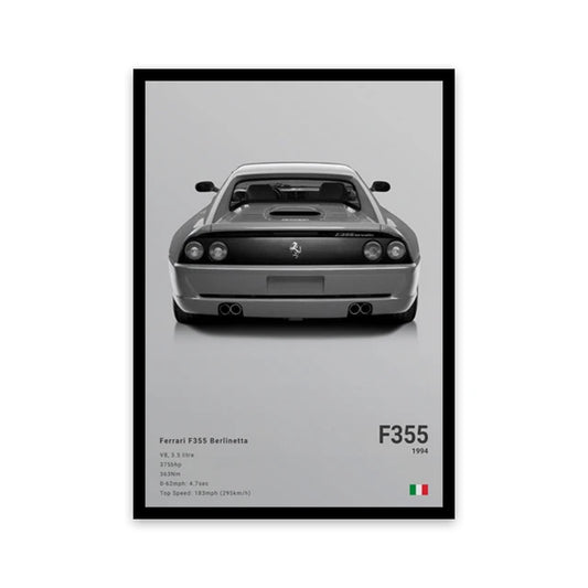 Ferrari F355 Berlinetta Luxury Car Poster