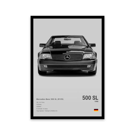 Mercedes-Benz 500SL Luxury Car Poster