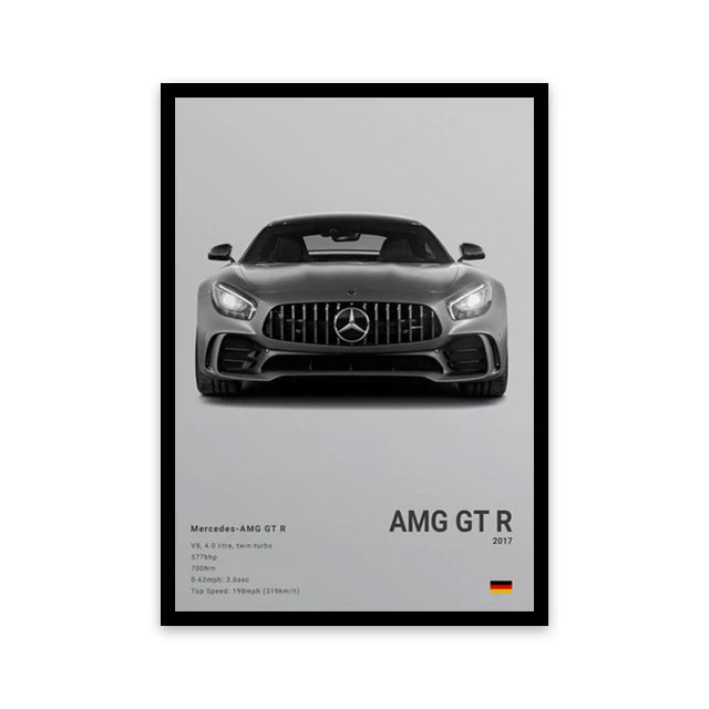 Mercedes-AMG GT R  Luxury Car Poster