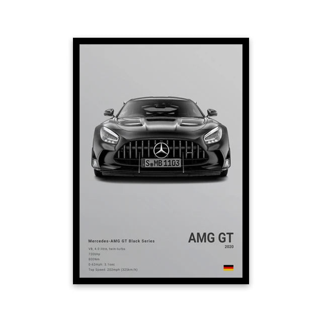 Mercedes-Benz AMG GT Luxury Car Poster