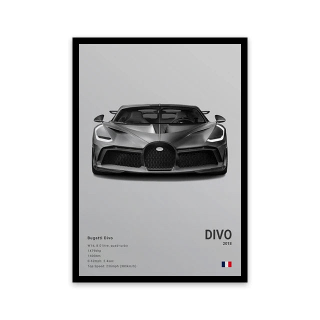 Bugatti Divo Luxury Car Poster