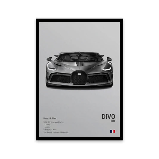 Bugatti Divo Luxury Car Poster