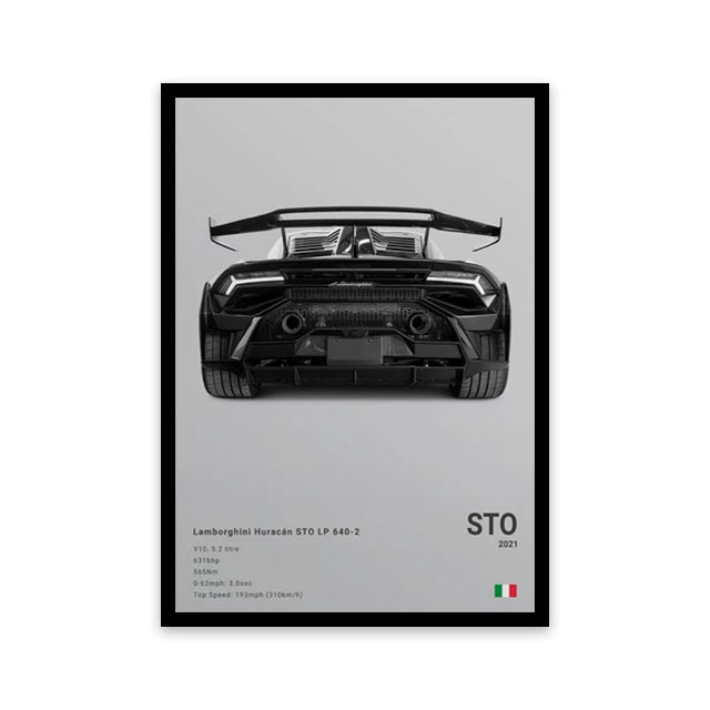 Lamborghini Huracan STO LP 640-2 Luxury Car Poster