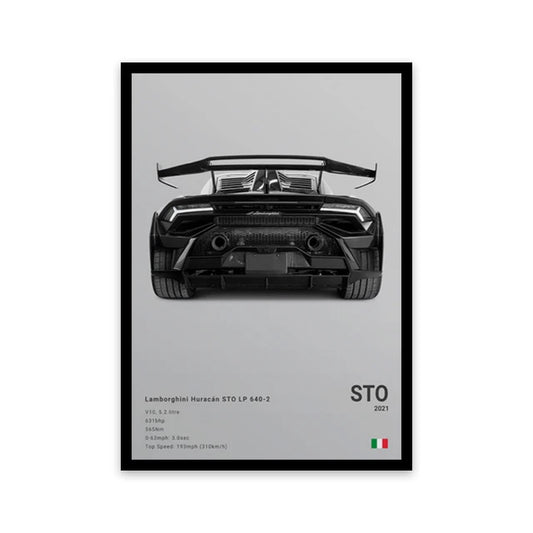 Lamborghini Huracan STO LP 640-2 Luxury Car Poster