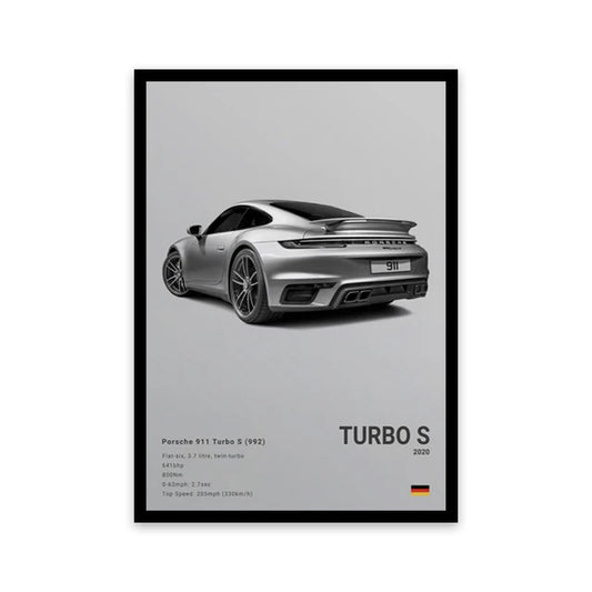 Porsche 911 Turbo S (992) Luxury Car Poster