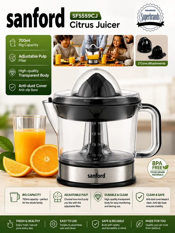 Sanford Adjustable Pulp Citrus Juicer
